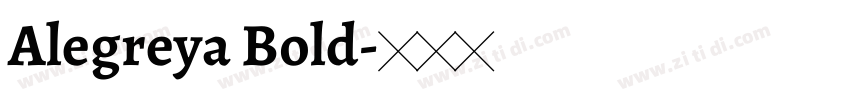 Alegreya Bold字体转换